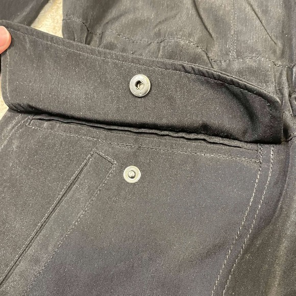 Liz Claiborne Womens Black Anorak Jacket Leopard Lining XL Drawstring Waist - Picture 7 of 12